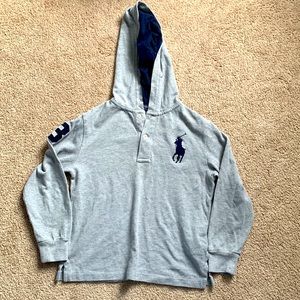 Little boys POLO Ralph Lauren Big pony cotton hooded tee SIZE 7